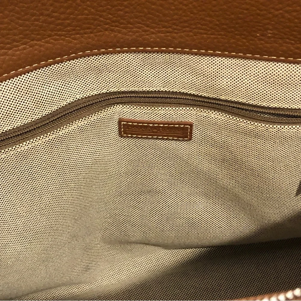 Vintage DOONEY BOURKE Brown Leather Messenger Laptop Shoulder Bag Briefcase